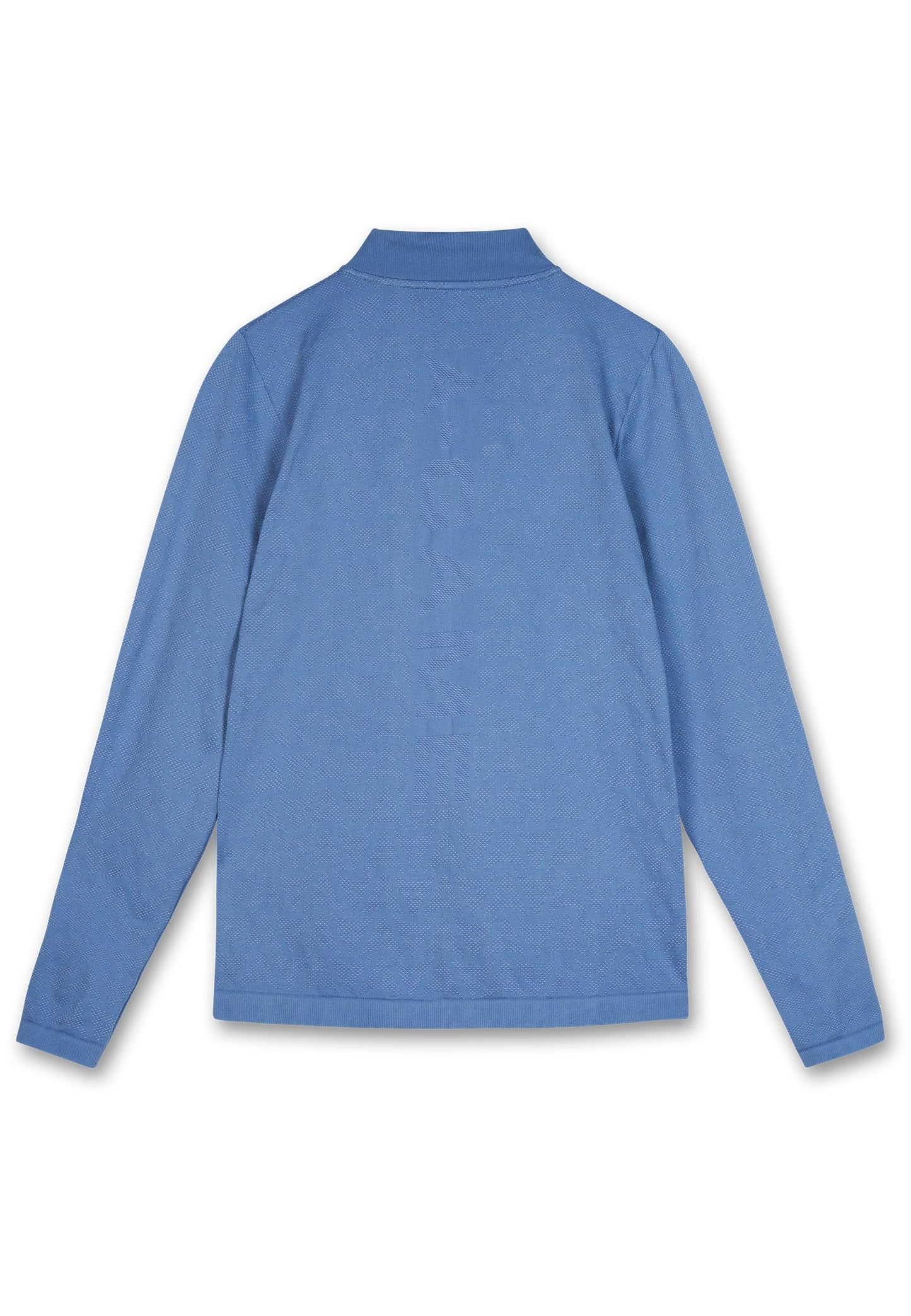 MENS A-GAME SEAMLESS LOGO TRAINING LONG SLEEVE TOP - OCEAN BLUE