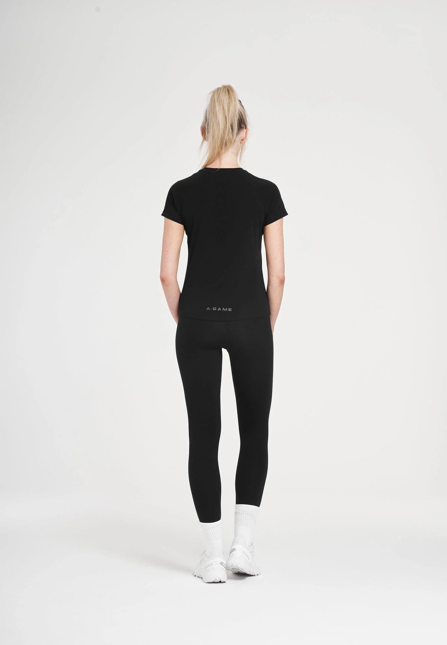 WOMENS A-GAME SHORT SLEEVE TRAINING T-SHIRT - BLACK