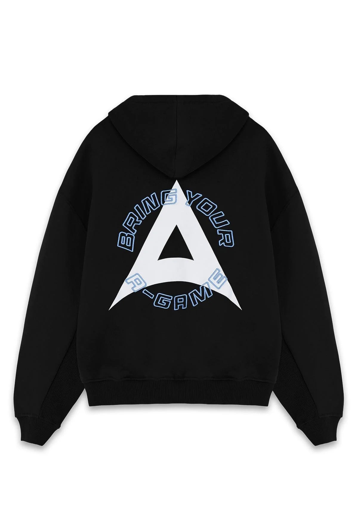 WOMENS BRING YOUR A-GAME GRAPHIC HOODIE - BLACK