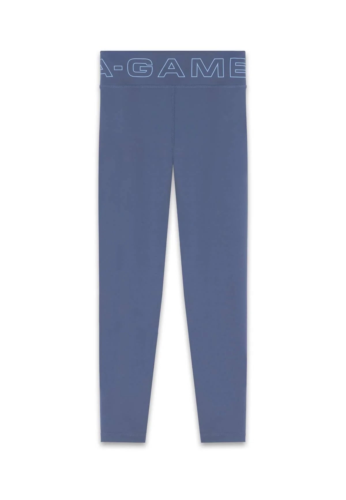 WOMENS A-GAME WRAPPED YOGA LEGGINGS - BLUE