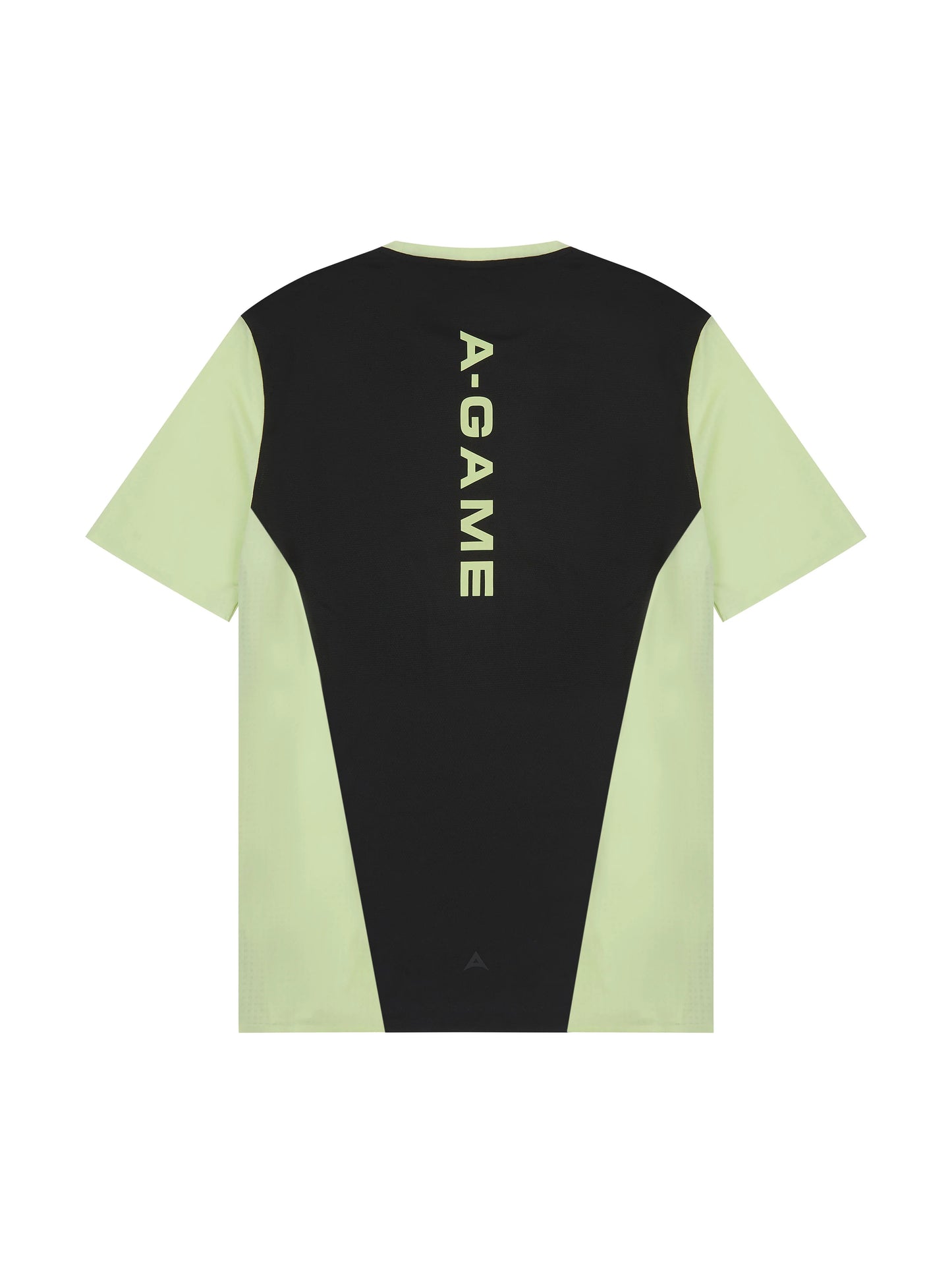 MENS A-GAME PANELLED TRAINING T-SHIRT - LIME/BLACK