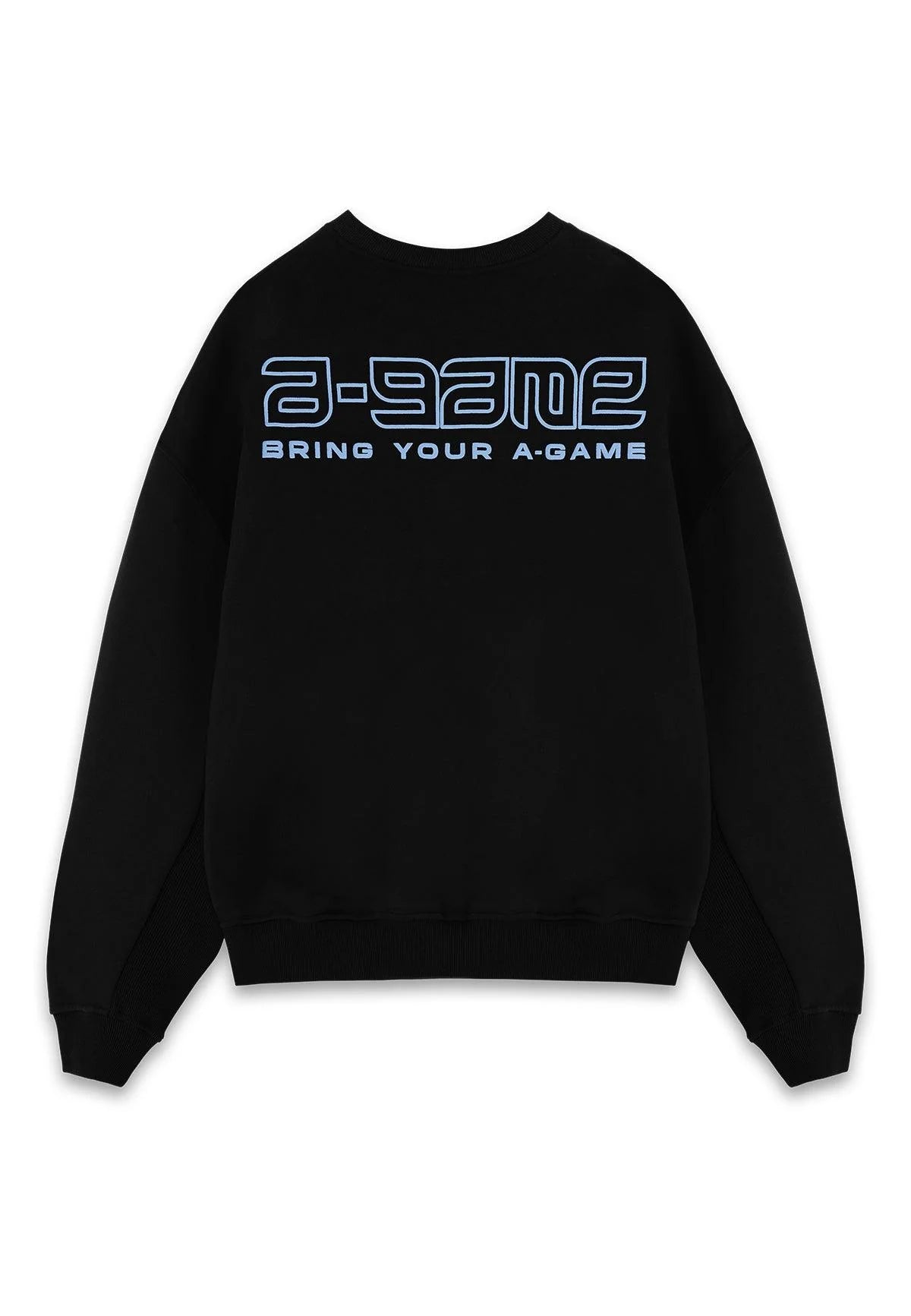 WOMENS ICON A-GAME LOGO GRAPHIC SWEATSHIRT - BLACK