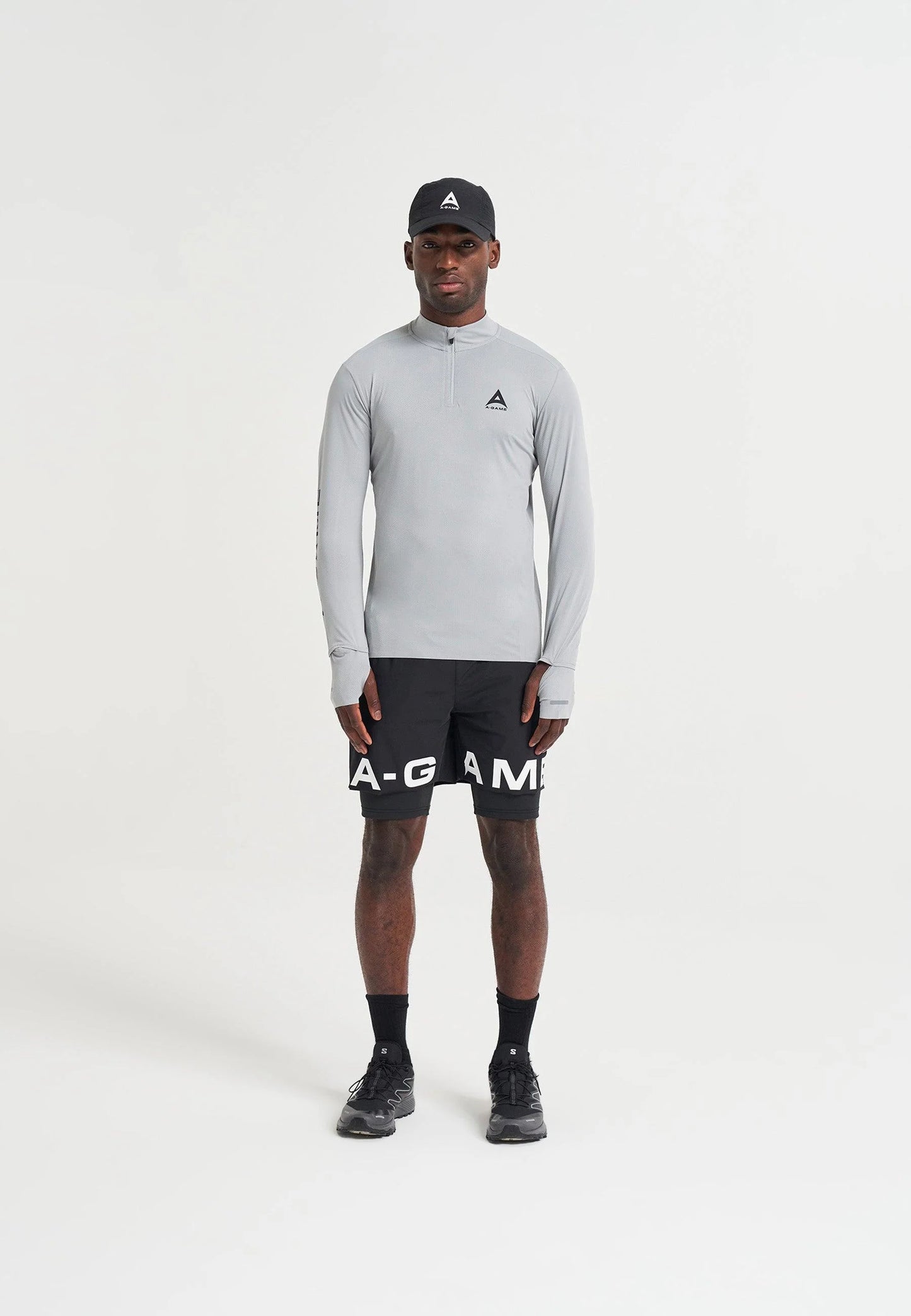 UNISEX A-GAME PERFORMANCE RUNNING CAP - BLACK