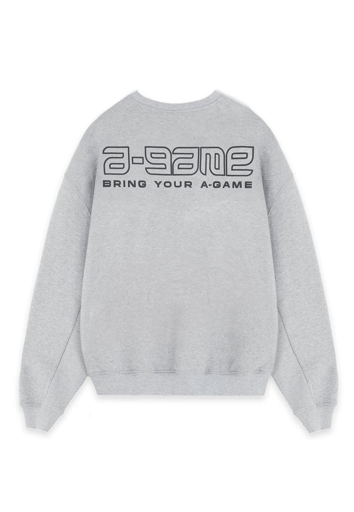 WOMENS ICON A-GAME LOGO GRAPHIC SWEATSHIRT - GREY MARL