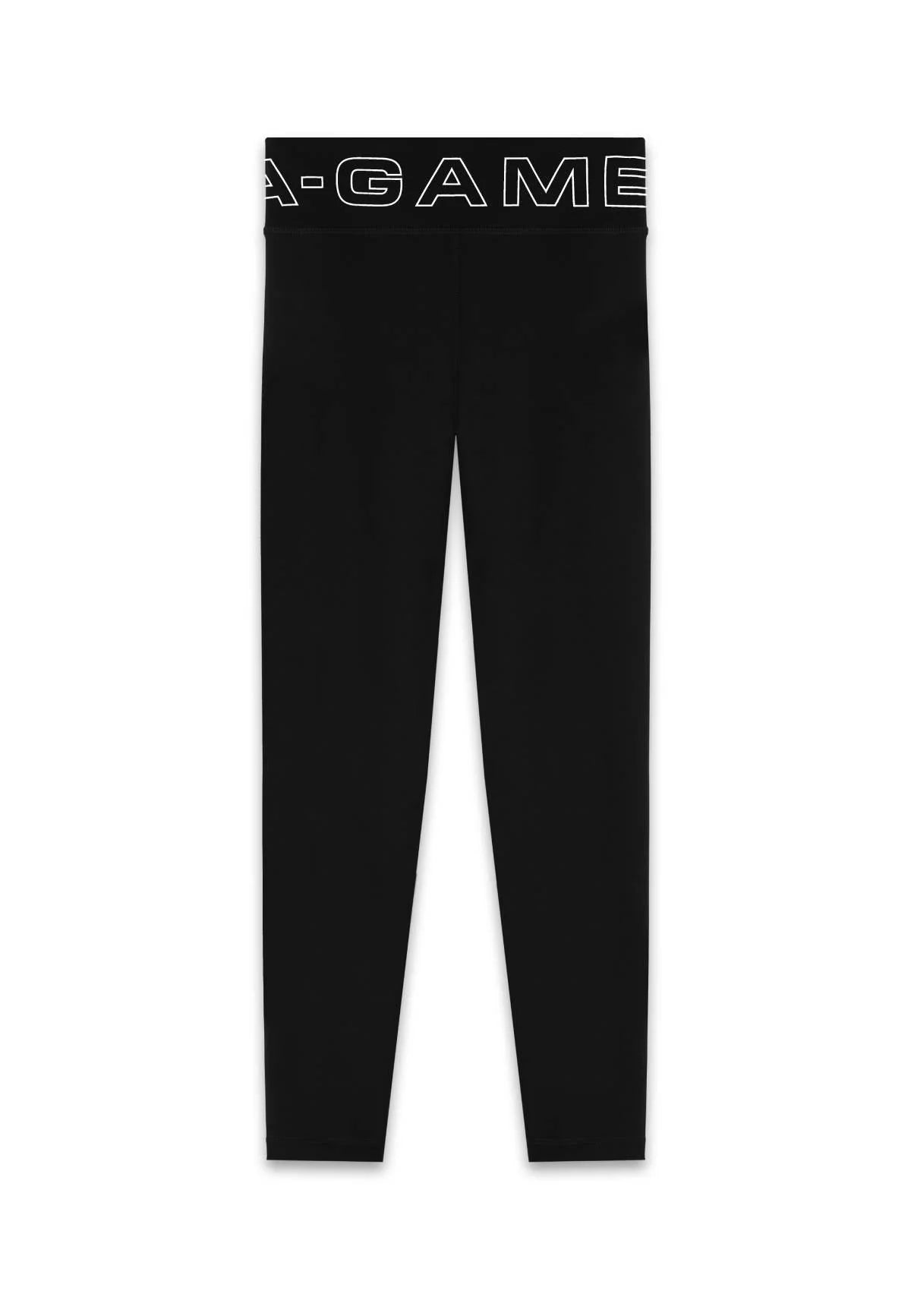 WOMENS A-GAME HIGH WAISTED WRAPPED YOGA LEGGINGS - BLACK