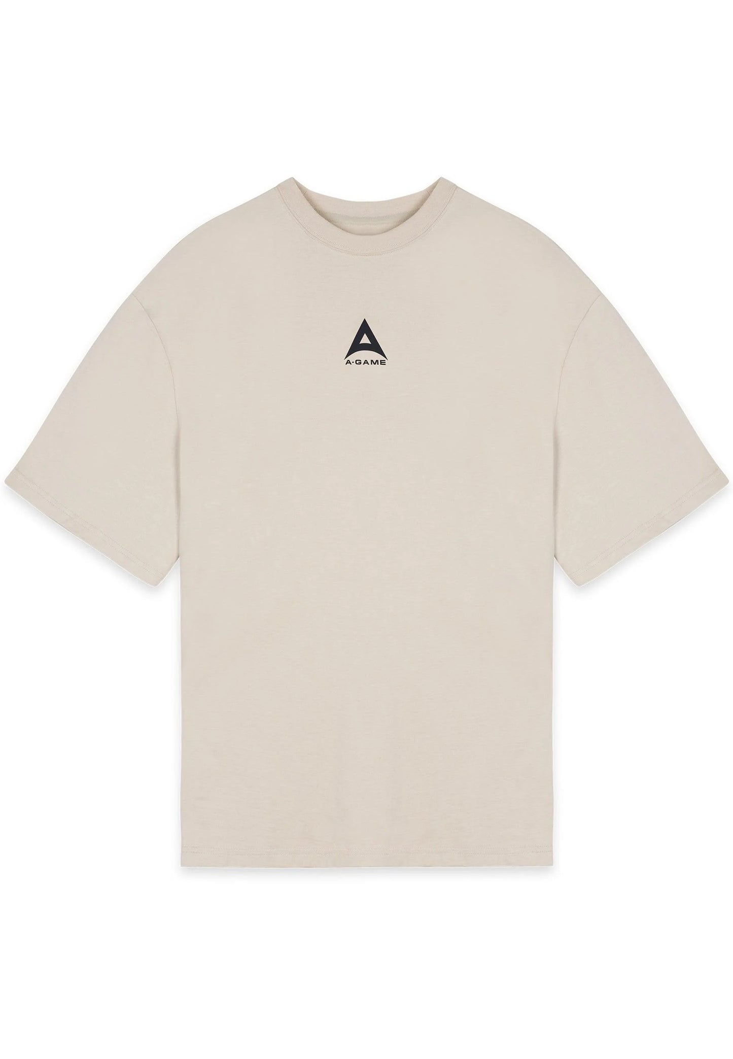 MENS A-GAME LOGO GRAPHIC RELAXED T-SHIRT - BEIGE