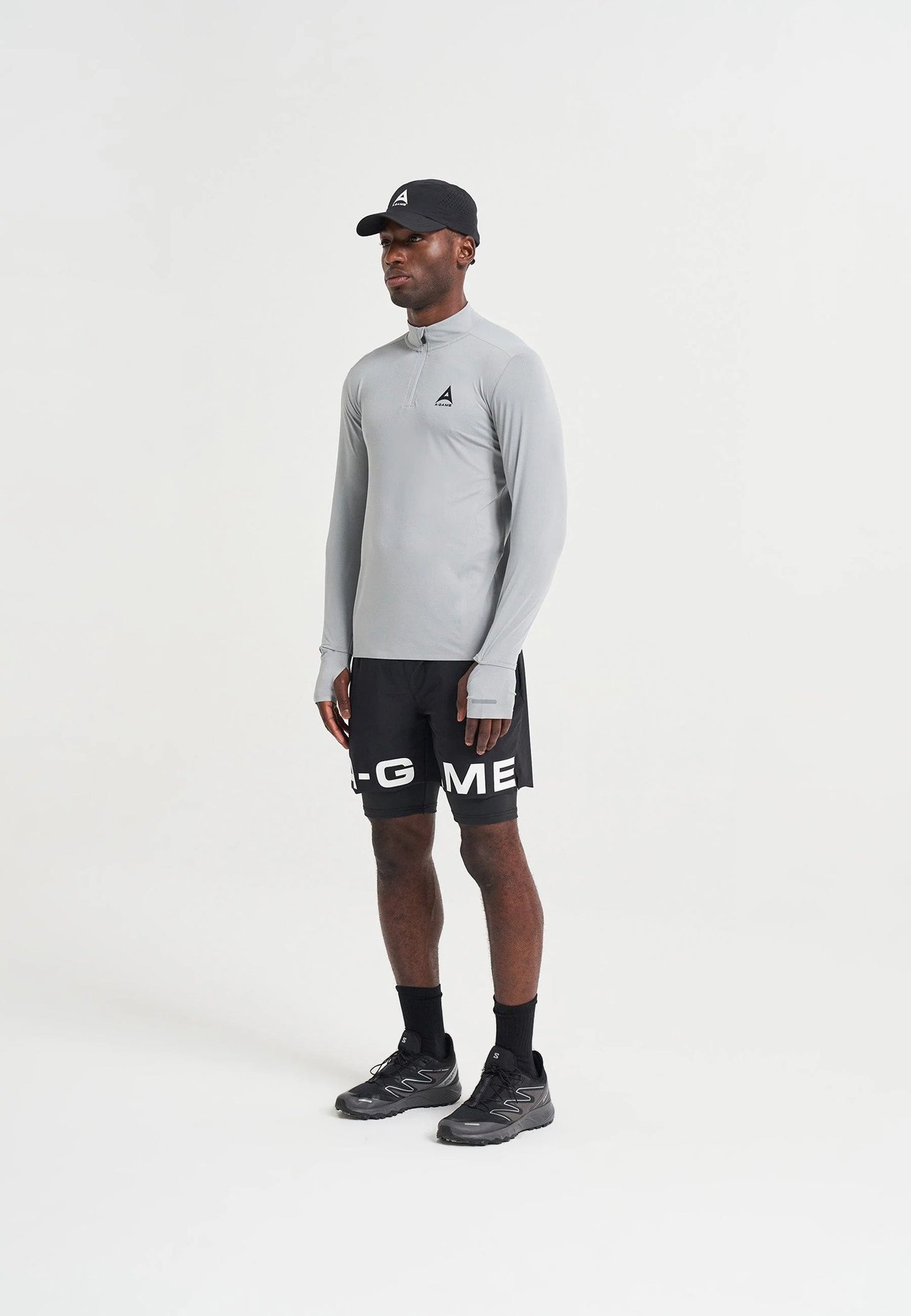 UNISEX A-GAME PERFORMANCE RUNNING CAP - BLACK