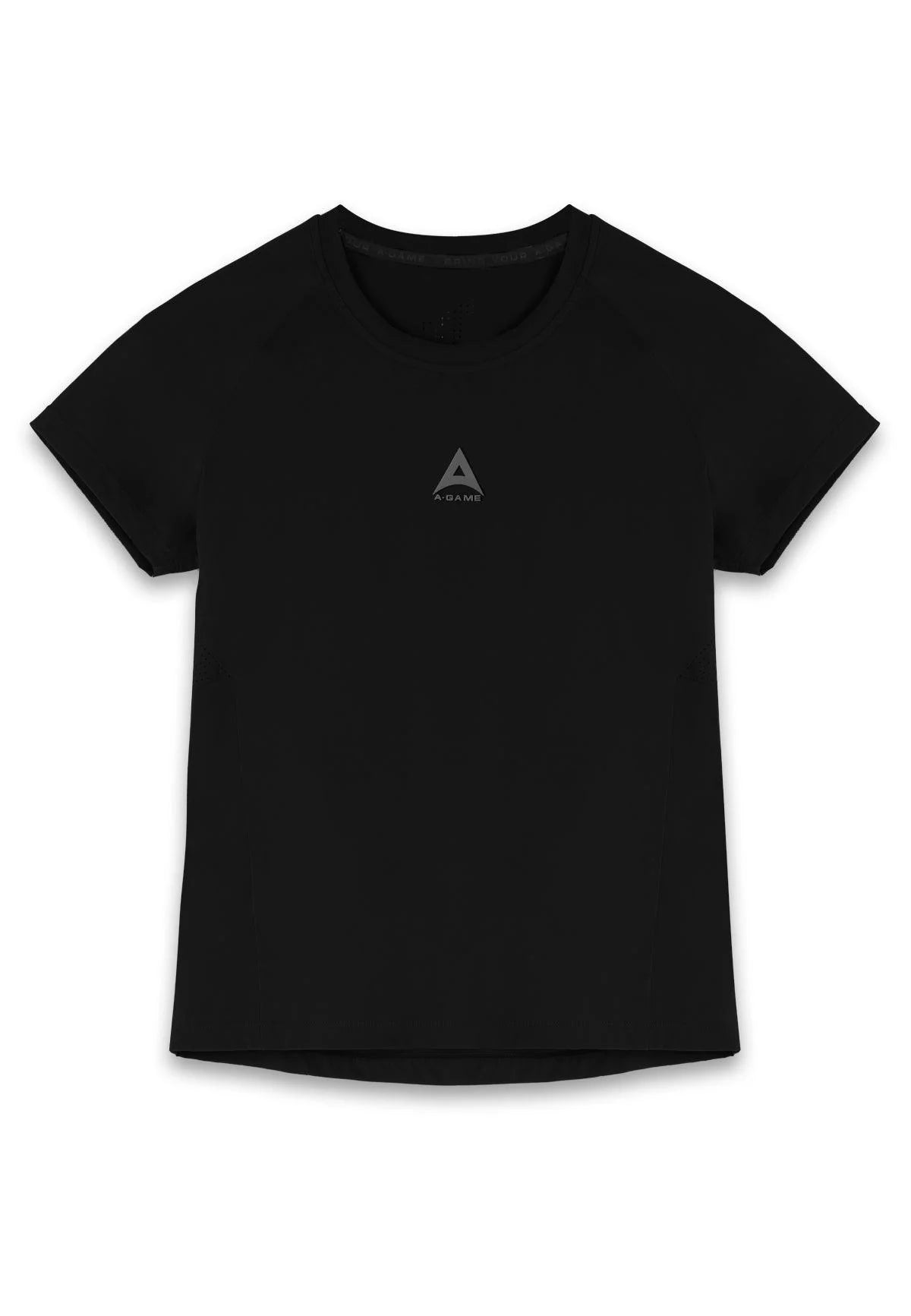 WOMENS A-GAME SHORT SLEEVE TRAINING T-SHIRT - BLACK