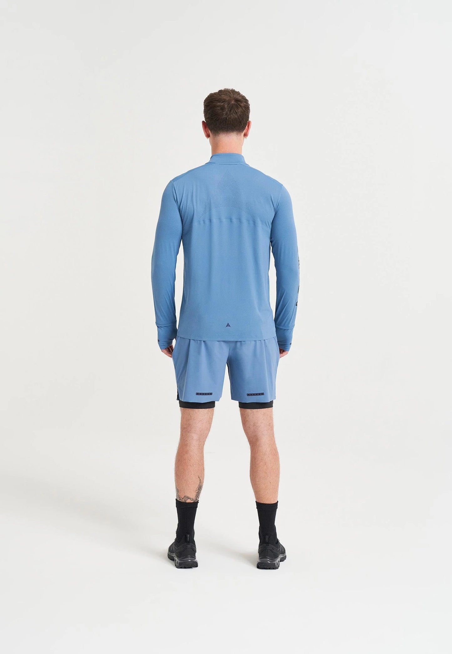 MENS A-GAME 2 IN 1 TRAINING SHORTS - OCEAN BLUE
