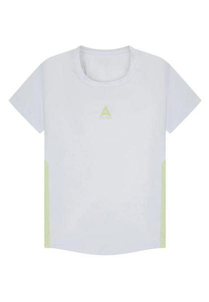 WOMENS A-GAME SHORT SLEEVE TRAINING T-SHIRT - WHITE/LIME