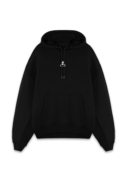 MENS A-GAME LOGO GRAPHIC RELAXED HOODIE - BLACK