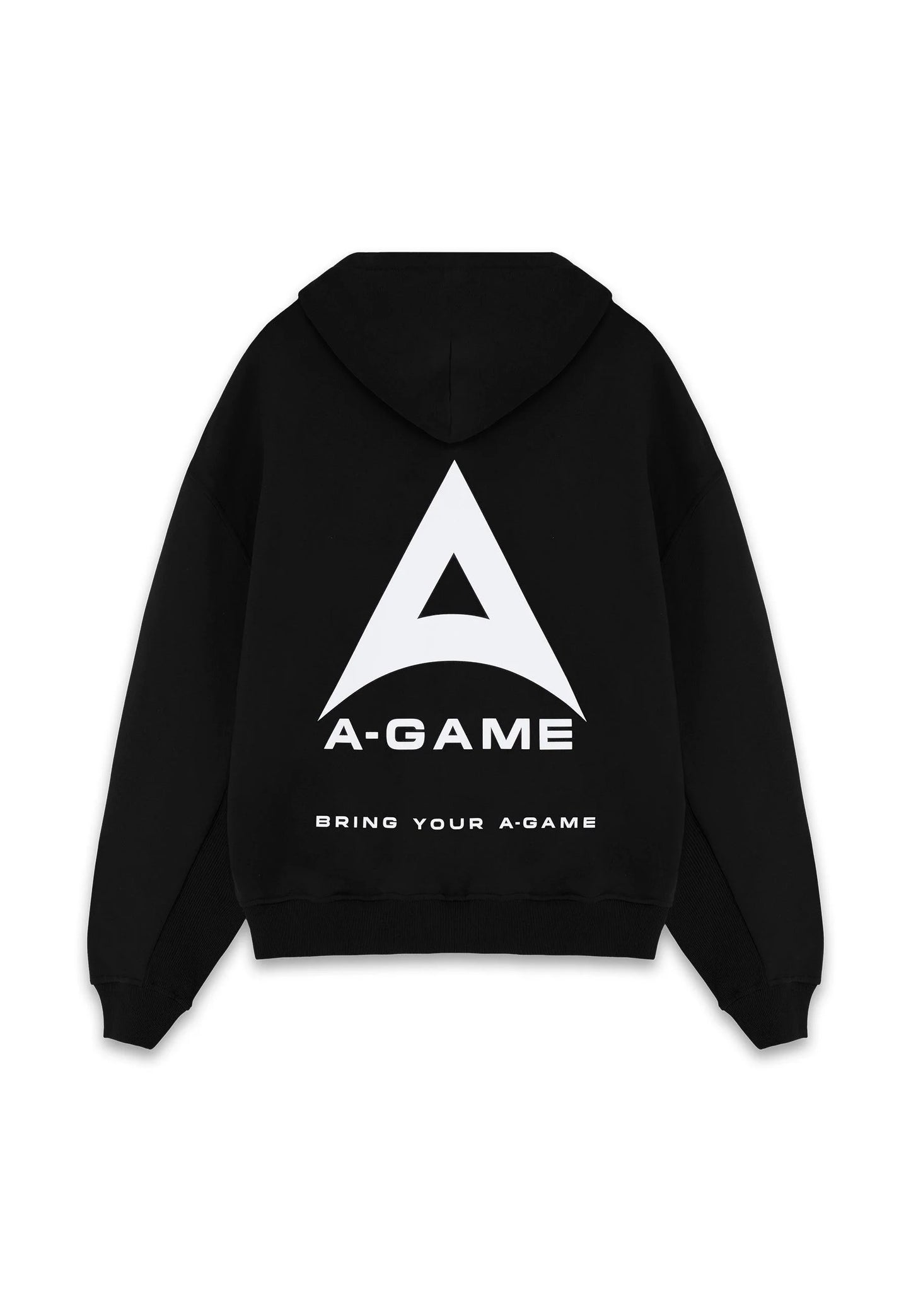MENS A-GAME LOGO GRAPHIC RELAXED HOODIE - BLACK