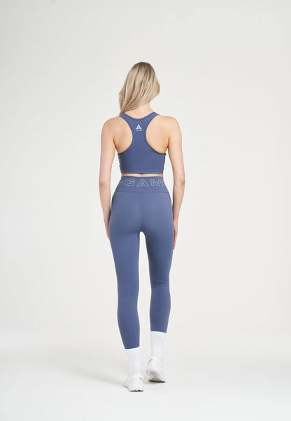 WOMENS A-GAME SQUARE NECK SPORTS BRA - BLUE