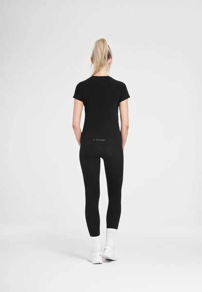 WOMENS A-GAME SHORT SLEEVE TRAINING T-SHIRT - BLACK