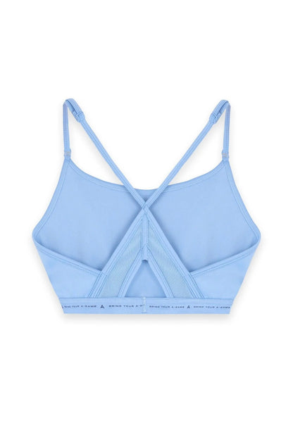WOMENS A-GAME ADJUSTABLE YOGA SPORTS BRA - BLUE