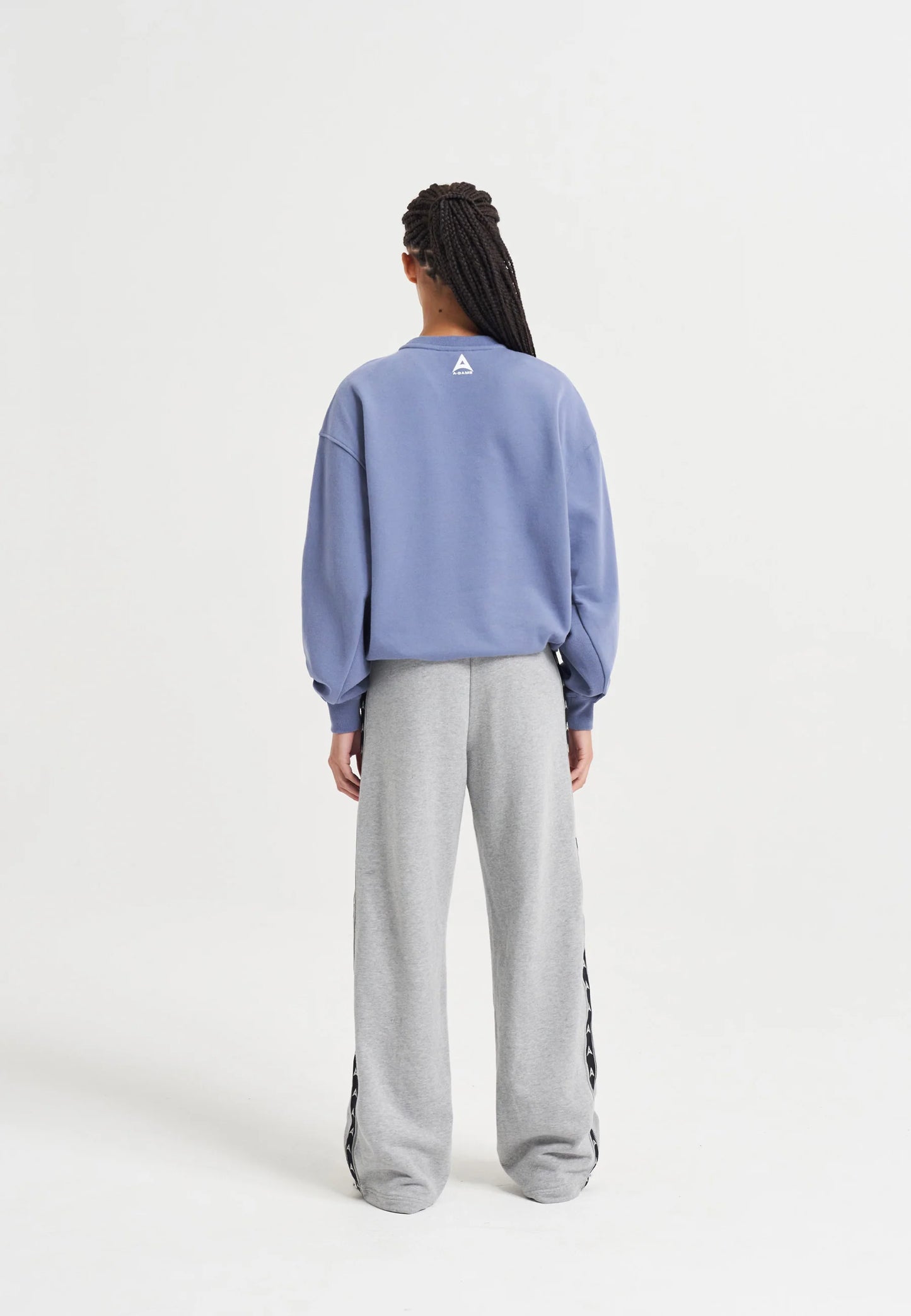 WOMENS A-GAME CHENILLE LOGO SWEATSHIRT - ELEMENTAL BLUE