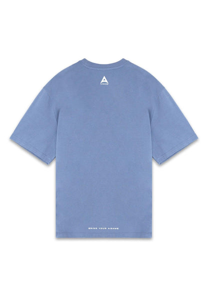 WOMENS A-GAME CHENILLE LOGO RELAXED T-SHIRT - ELEMENTAL BLUE