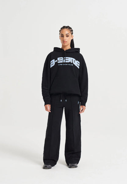 WOMENS A-GAME ROTATE LOGO GRAPHIC HOODIE - BLACK
