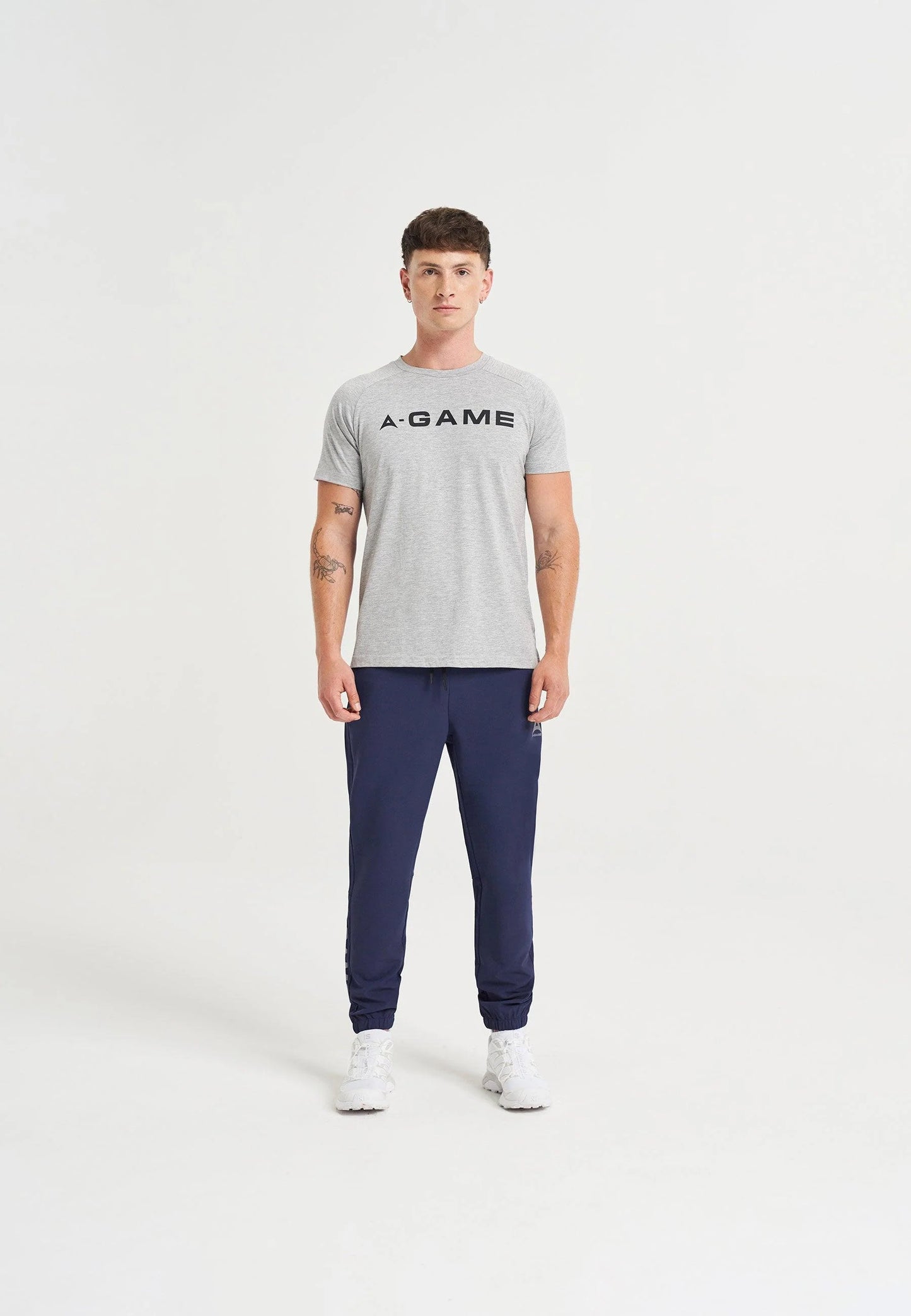 MENS A-GAME CUFFED TRAINING PANTS - NAVY