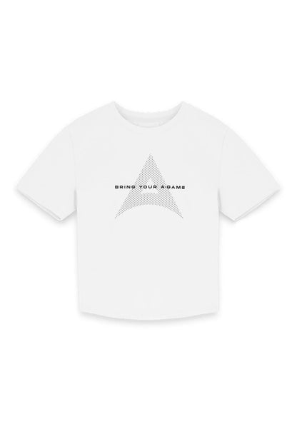 WOMENS A-GAME BRING YOUR A-GAME SHORT SLEEVE T-SHIRT - WHITE