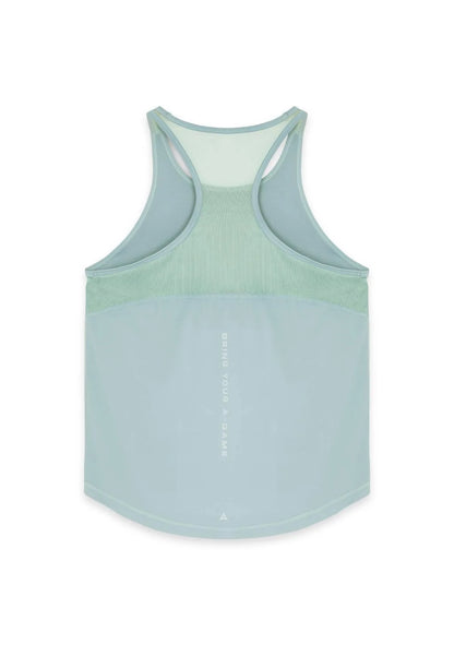 WOMENS A-GAME RELAXED RACER BACK TRAINING VEST - SAGE GREEN