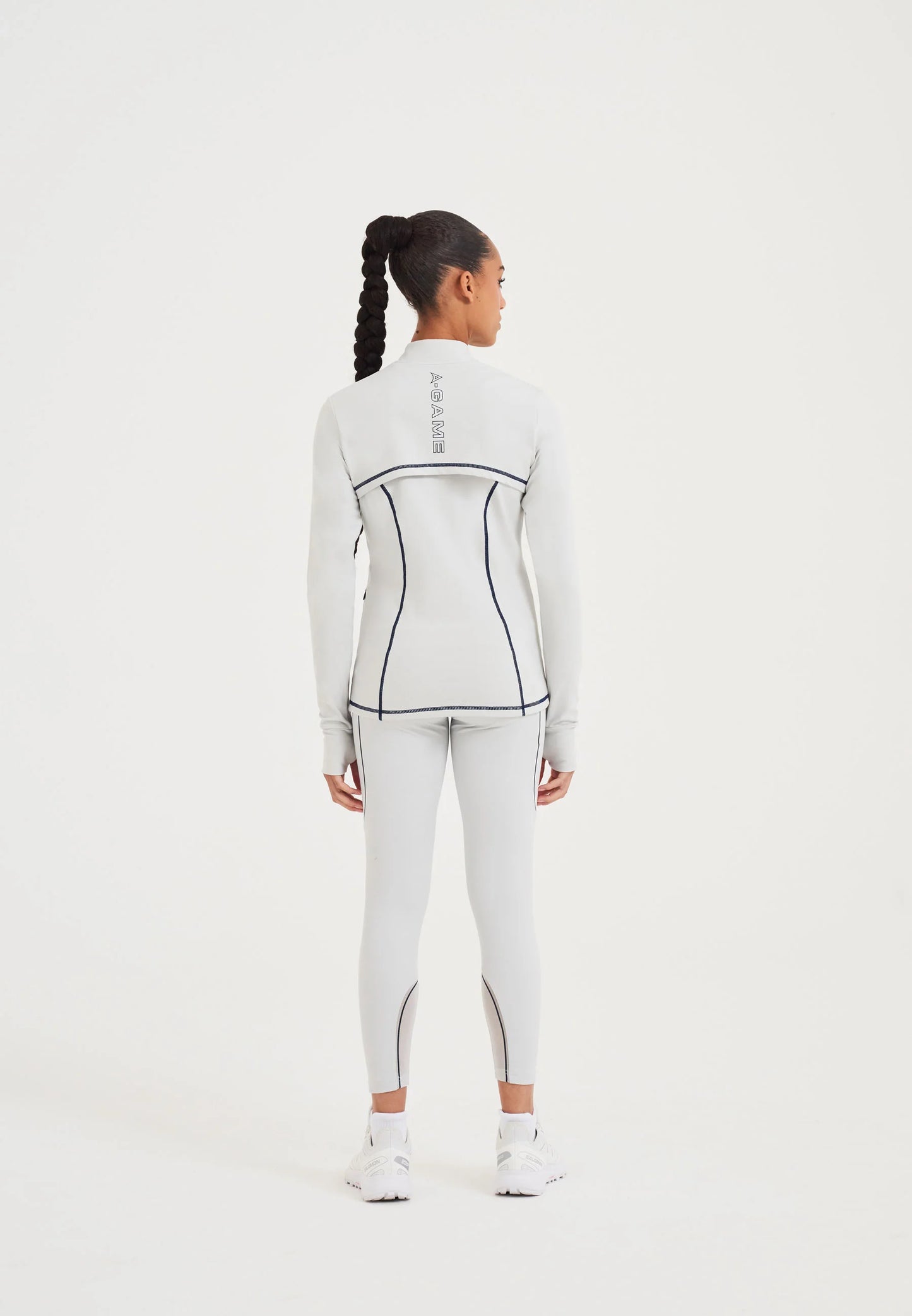 WOMENS A-GAME FITTED THERMAL FLEECE - GREY
