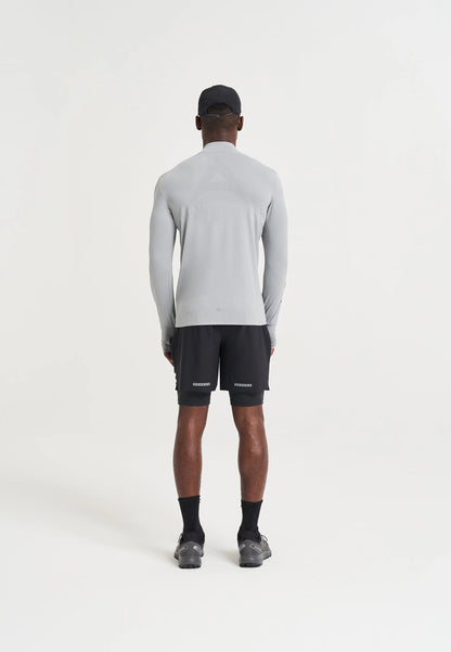MENS A-GAME 2 IN 1 TRAINING SHORTS - BLACK