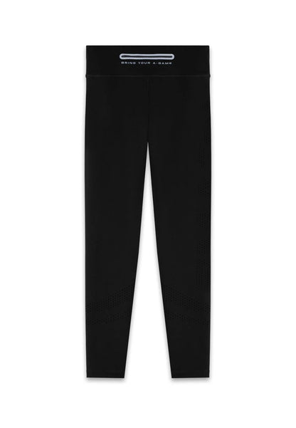 WOMENS A-GAME HIGH WAISTED TRAINING LEGGINGS - BLACK