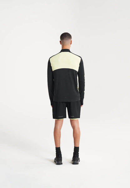 MENS A-GAME PERFORMANCE LONG SLEEVE TRAINING TOP - BLACK/LIME