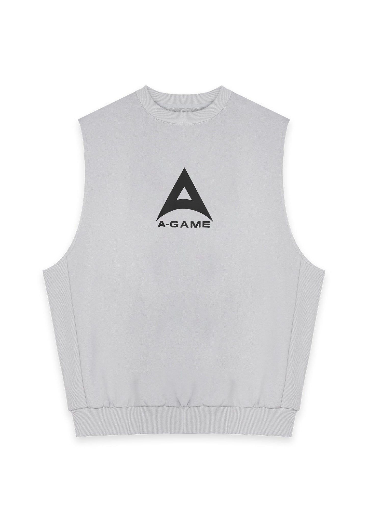 MENS BRING YOUR A-GAME GRAPHIC SLEEVELESS SWEATSHIRT - STEEL GREY