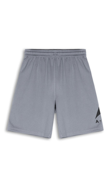 MENS A-GAME LOGO BASKETBALL SHORTS - STEEL GREY