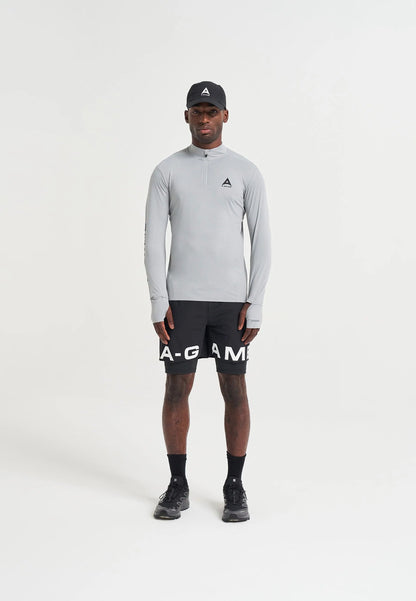MENS A-GAME 2 IN 1 TRAINING SHORTS - BLACK