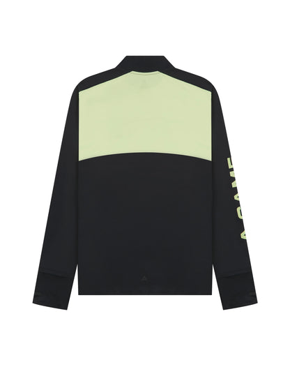 MENS A-GAME PERFORMANCE LONG SLEEVE TRAINING TOP - BLACK/LIME