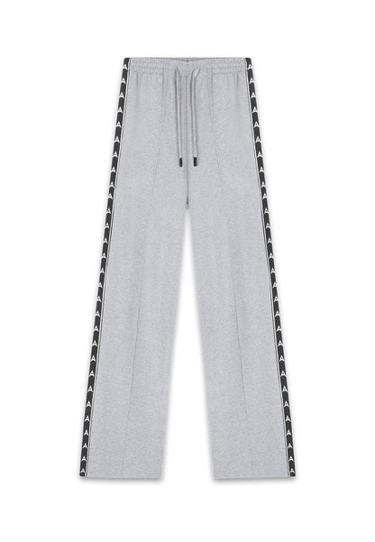 WOMENS A-GAME TAPED STRAIGHT LEG SWEAT PANTS - GREY MARL