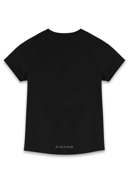 WOMENS A-GAME SHORT SLEEVE TRAINING T-SHIRT - BLACK