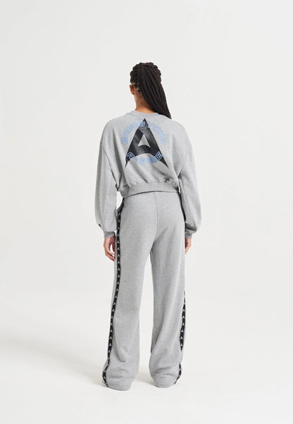 WOMENS BRING YOUR A-GAME CROPPED SWEATSHIRT - GREY MARL