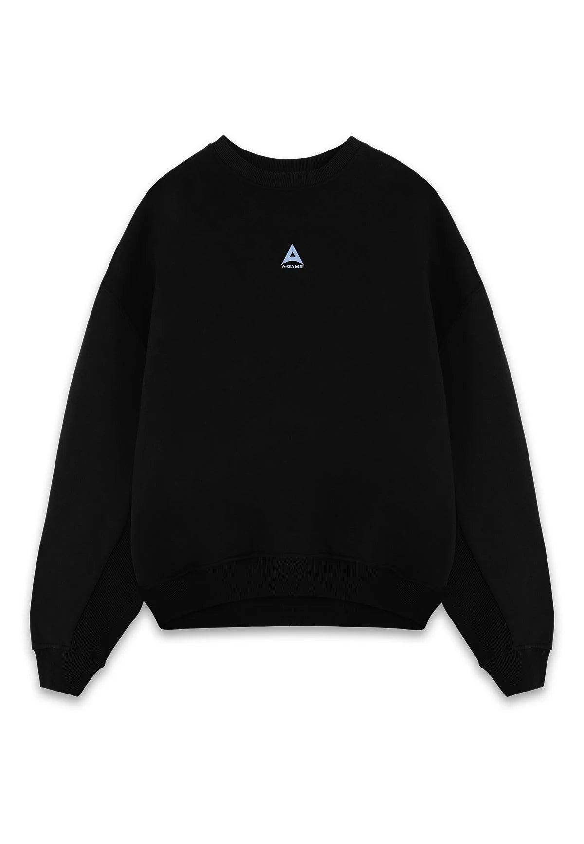 WOMENS ICON A-GAME LOGO GRAPHIC SWEATSHIRT - BLACK