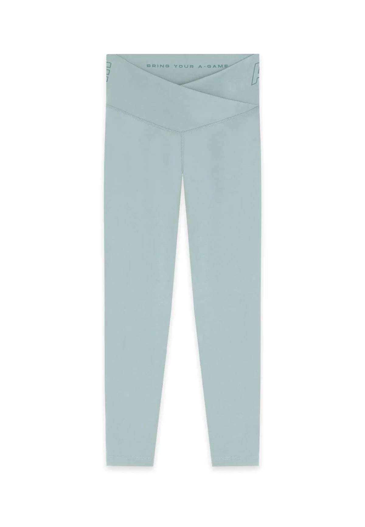WOMENS A-GAME  WRAPPED YOGA LEGGINGS - SAGE GREEN