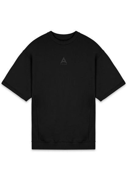 MENS A-GAME LOGO GRAPHIC SHORT SLEEVE SWEATSHIRT - BLACK