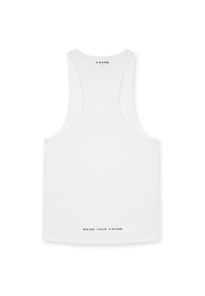 MENS A-GAME TRAINING STRINGER VEST - WHITE
