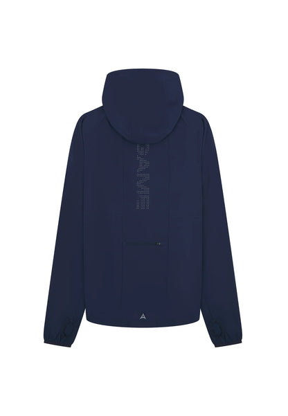 WOMENS A-GAME LIGHTWEIGHT FITTED RUNNING JACKET - CROWN BLUE/SILVER