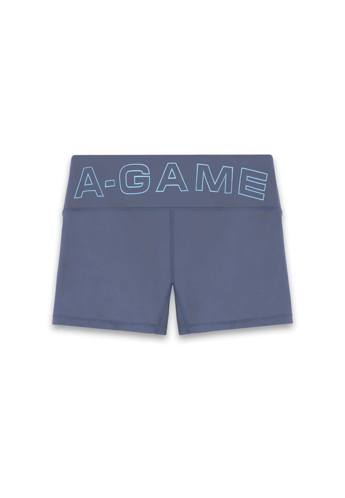WOMENS A-GAME LOGO MINI TRAINING SHORTS - BLUE