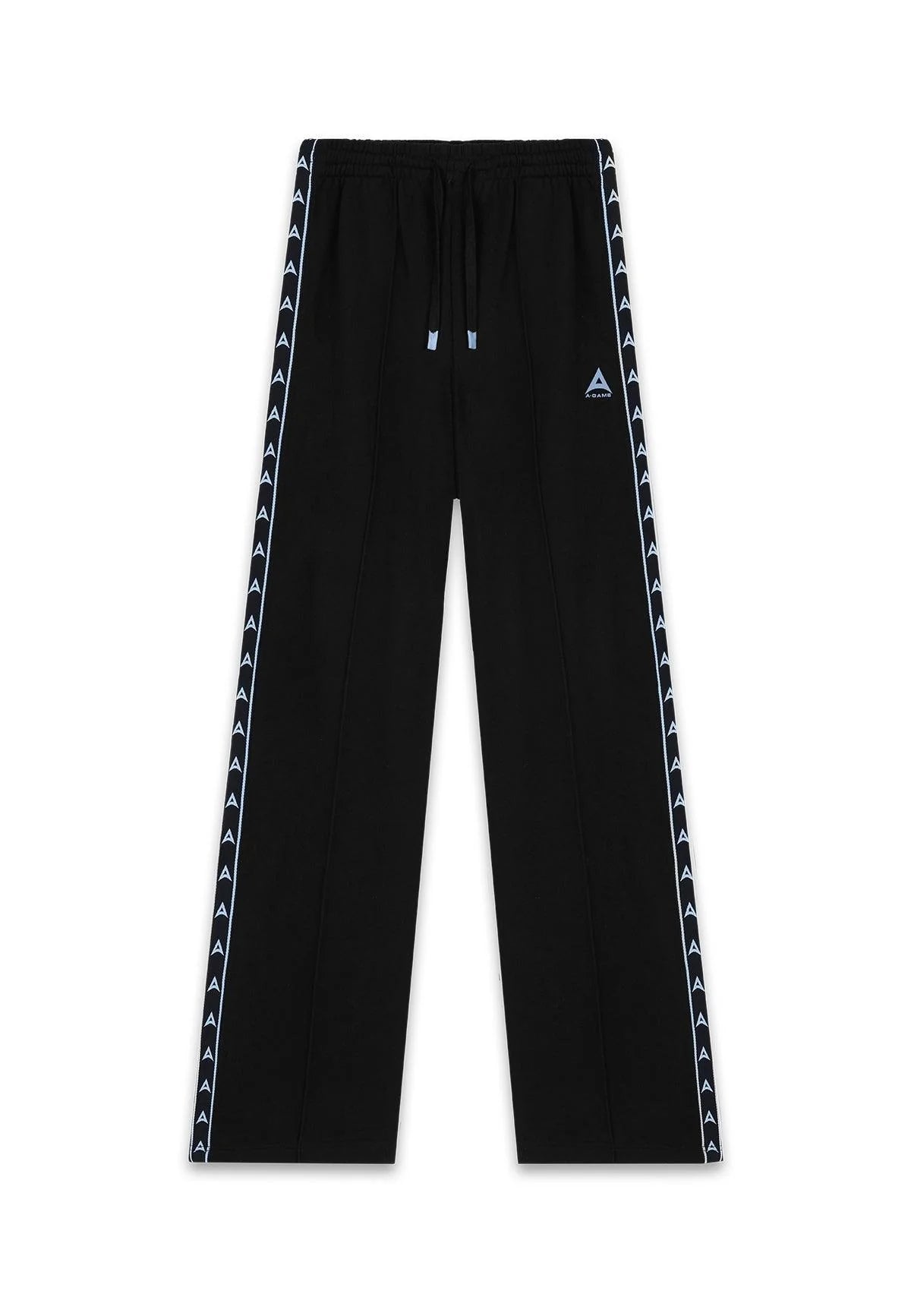 WOMENS A-GAME TAPED STRAIGHT LEG SWEAT PANTS - BLACK
