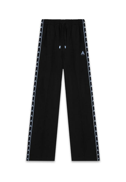 WOMENS A-GAME TAPED STRAIGHT LEG SWEAT PANTS - BLACK