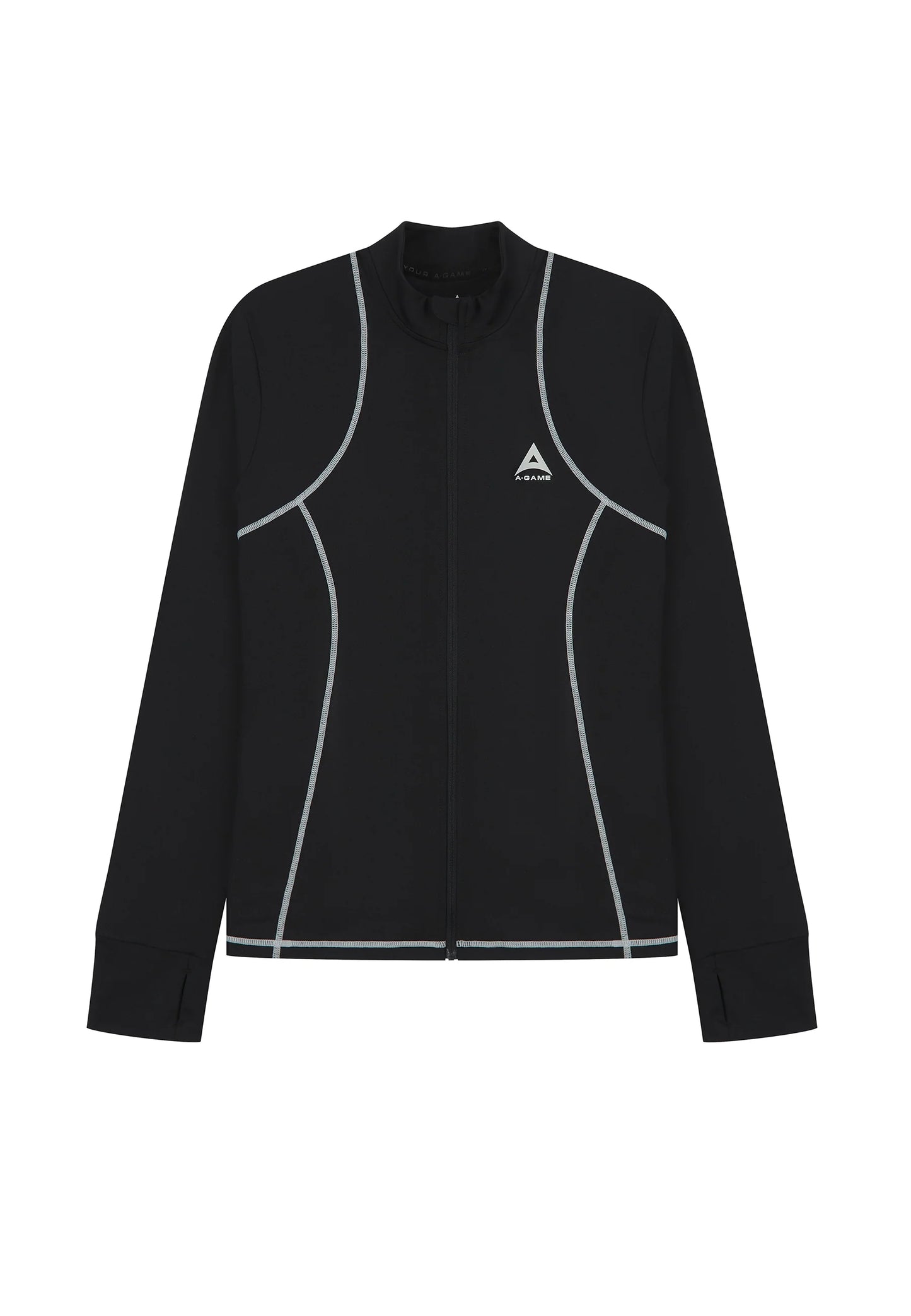 WOMENS A-GAME FITTED THERMAL FLEECE - BLACK