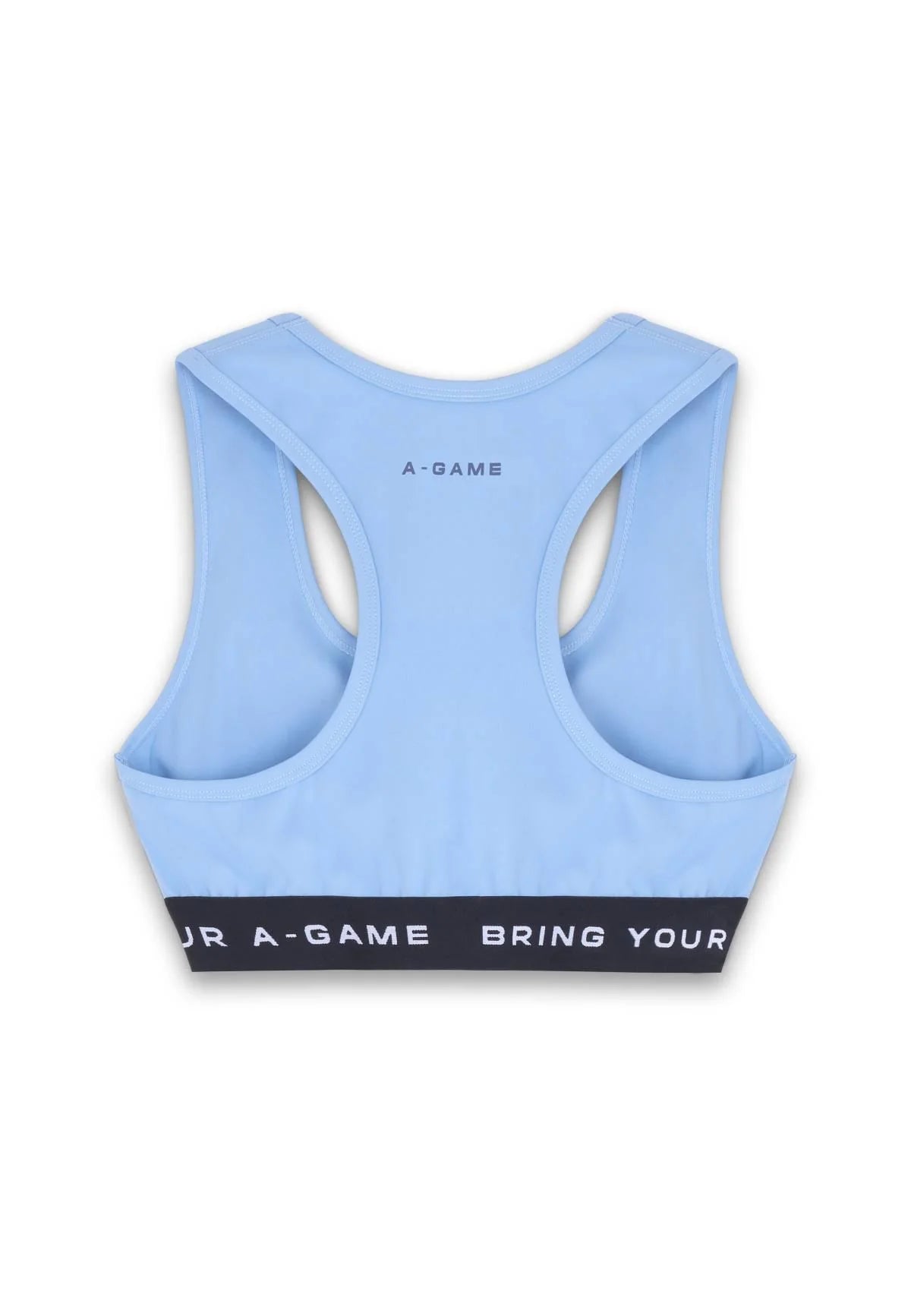 WOMENS A-GAME LOGO TRAINING BRA - BLUE