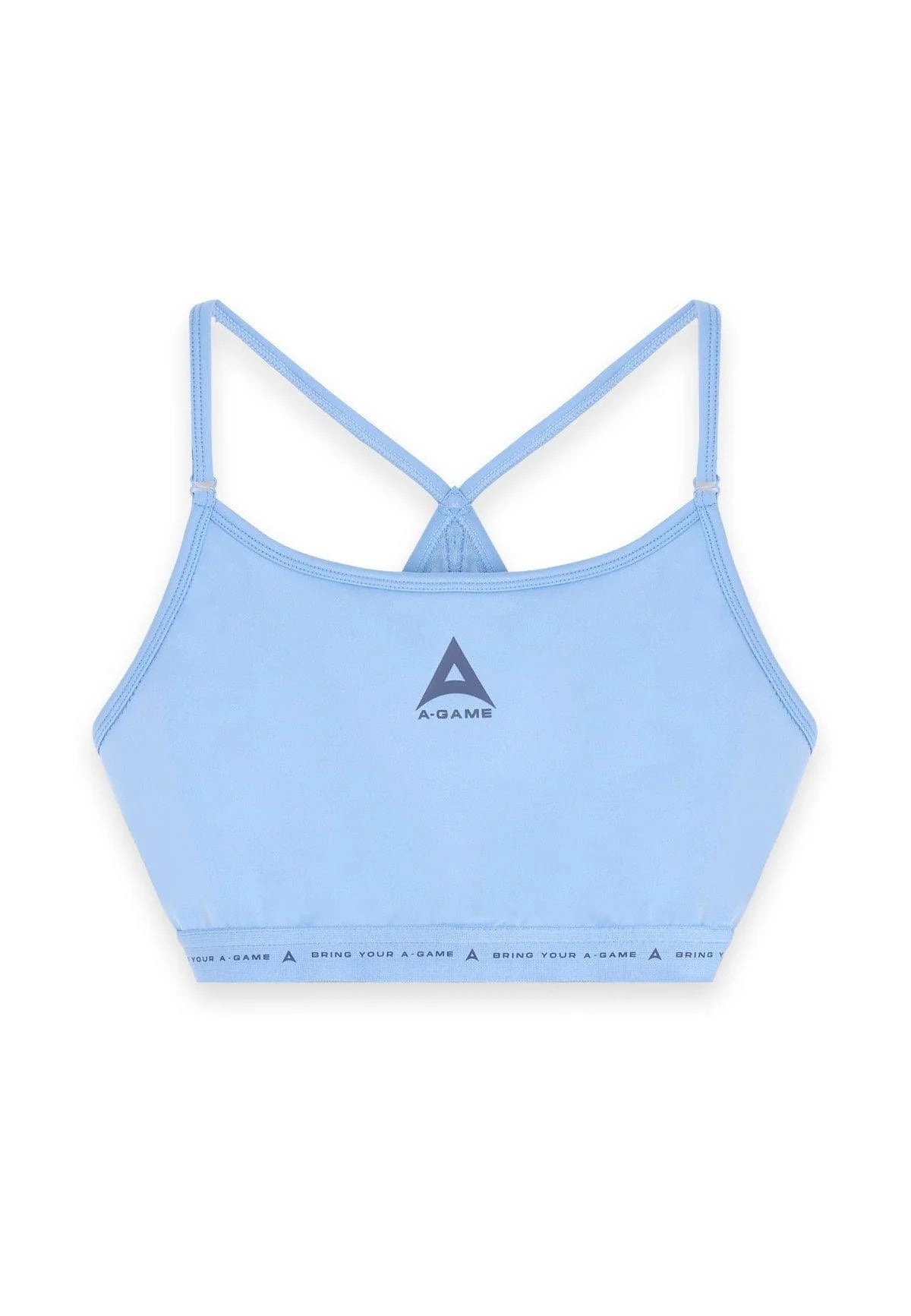 WOMENS A-GAME ADJUSTABLE YOGA SPORTS BRA - BLUE