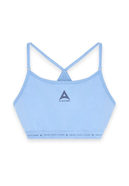WOMENS A-GAME ADJUSTABLE YOGA SPORTS BRA - BLUE