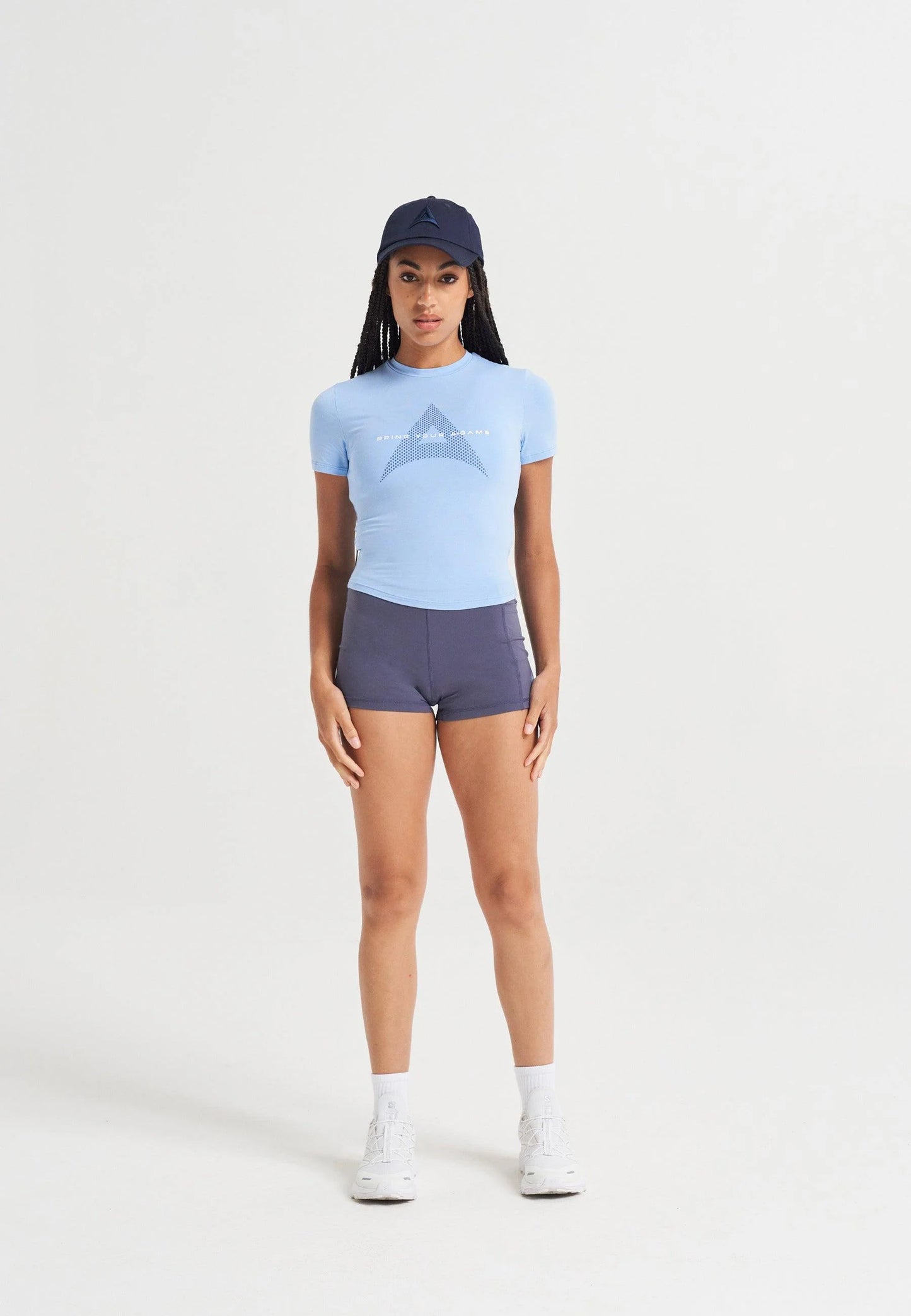 WOMENS A-GAME BRING YOUR A-GAME SHORT SLEEVE T-SHIRT - BLUE