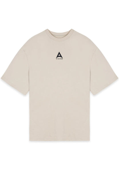 MENS A-GAME LOGO GRAPHIC RELAXED T-SHIRT - BEIGE